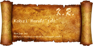 Kobzi Renátó névjegykártya