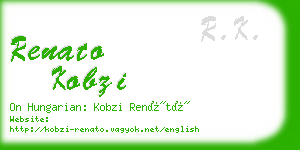 renato kobzi business card